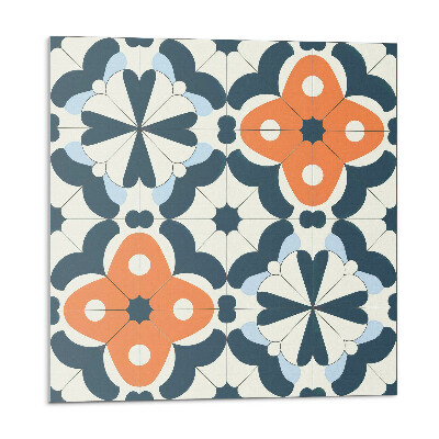 Dekoratívny nástenný panel Kvetinový motív v dlaždiciach