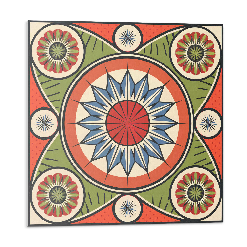 Dekoratívny nástenný panel Kvetinový vzor v symetrickom štýle