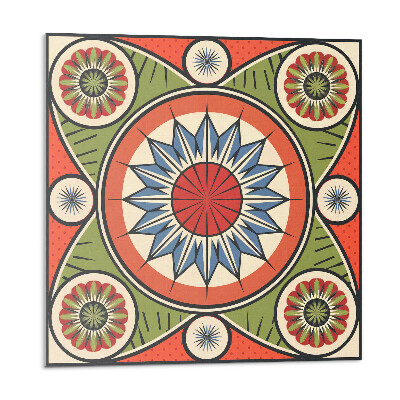 Dekoratívny nástenný panel Kvetinový vzor v symetrickom štýle