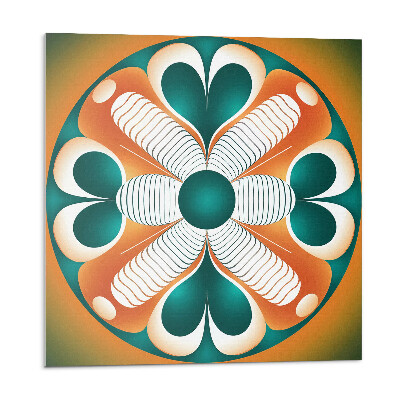 Stenový panel Kvetinový motív v symetrickom usporiadaní