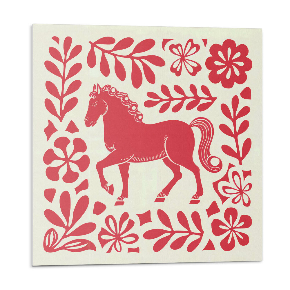 Nástenný panel pvc Etnický kôň obklopený vegetáciou