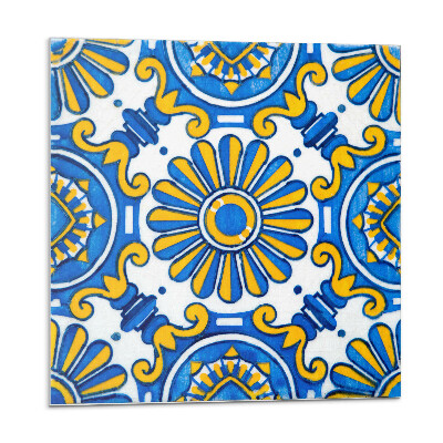 Stenový panel Kvetinový motív na dlaždici