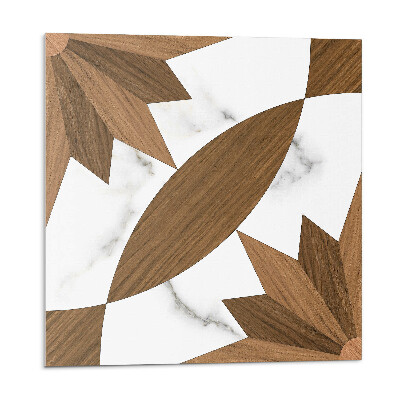 Dekoratívny nástenný panel Geometrické tvary s dreveným akcentom