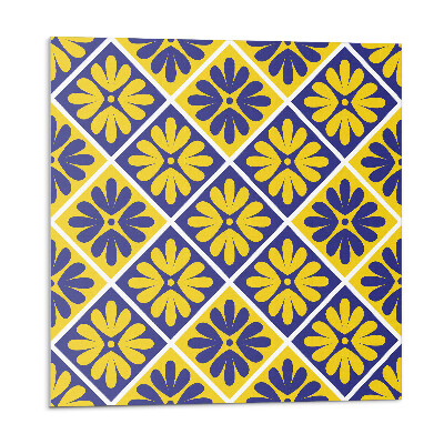 Stenový panel Kvetinový vzor v kosoštvorcovom usporiadaní