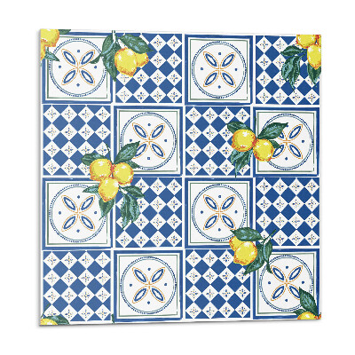 Dekoratívny nástenný panel Citrónový vzor na dlaždiciach