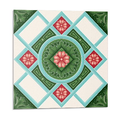 Nástenný panel pvc Kvetinový motív v kosoštvorcovom aranžmáne