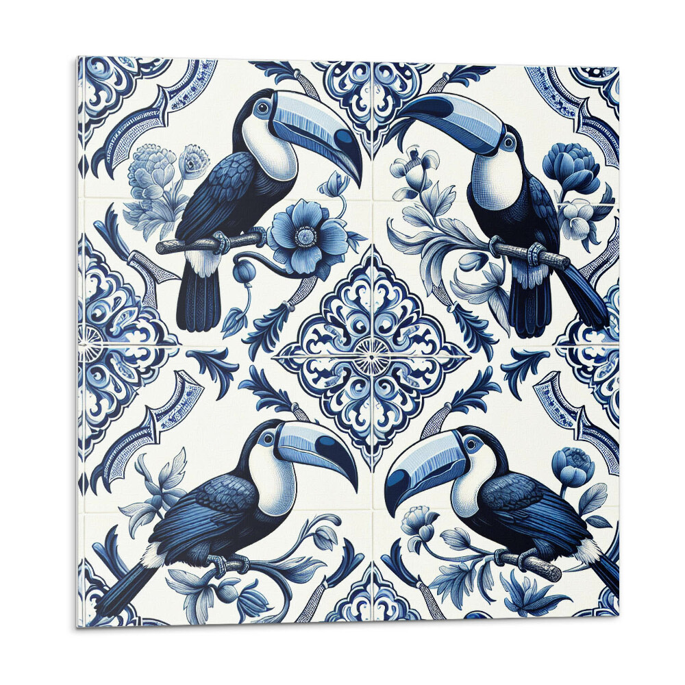 Dekoratívny nástenný panel Tukan na dekoratívnych dlaždiciach