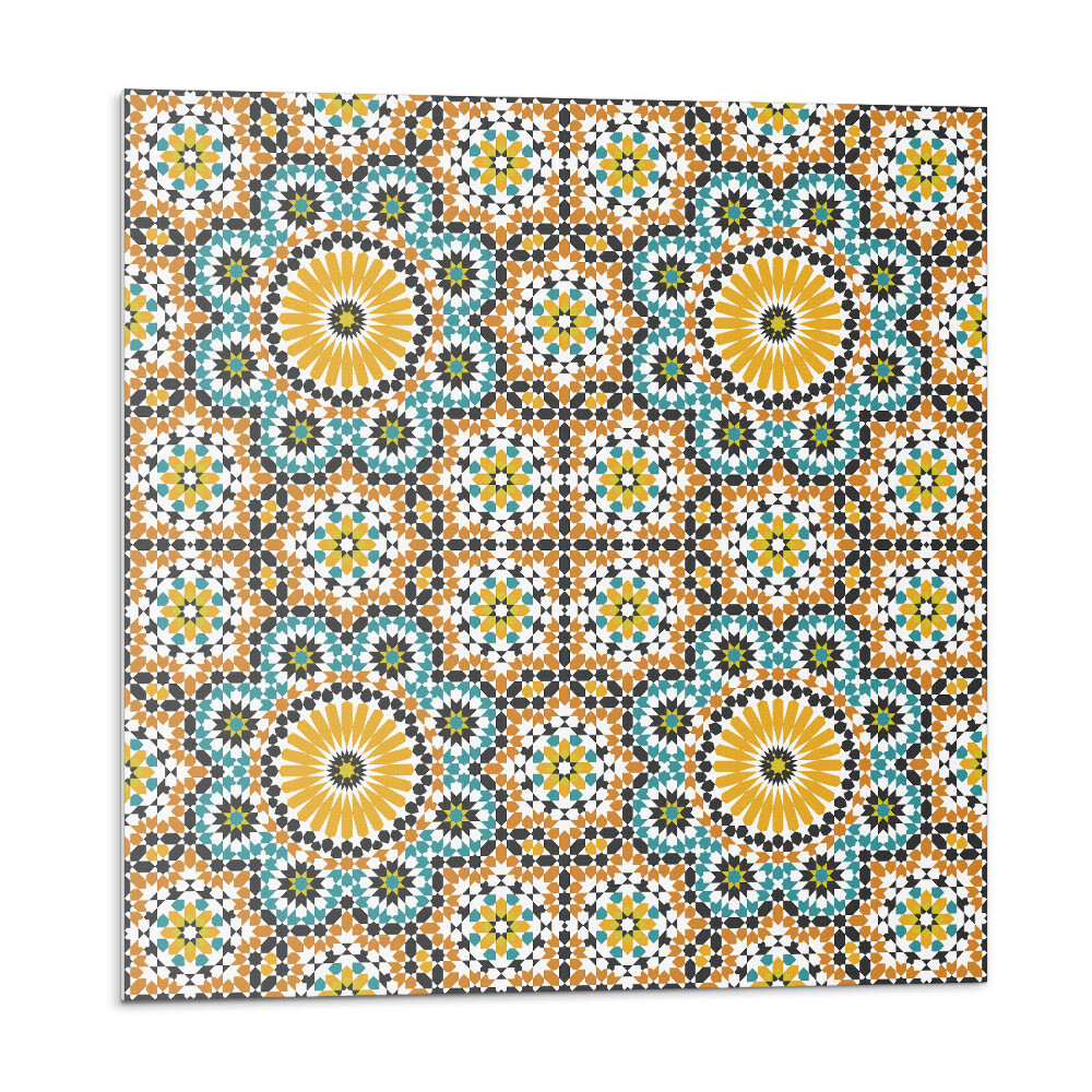 Dekoratívny nástenný panel Mozaikový motív s kvetinovými akcentmi