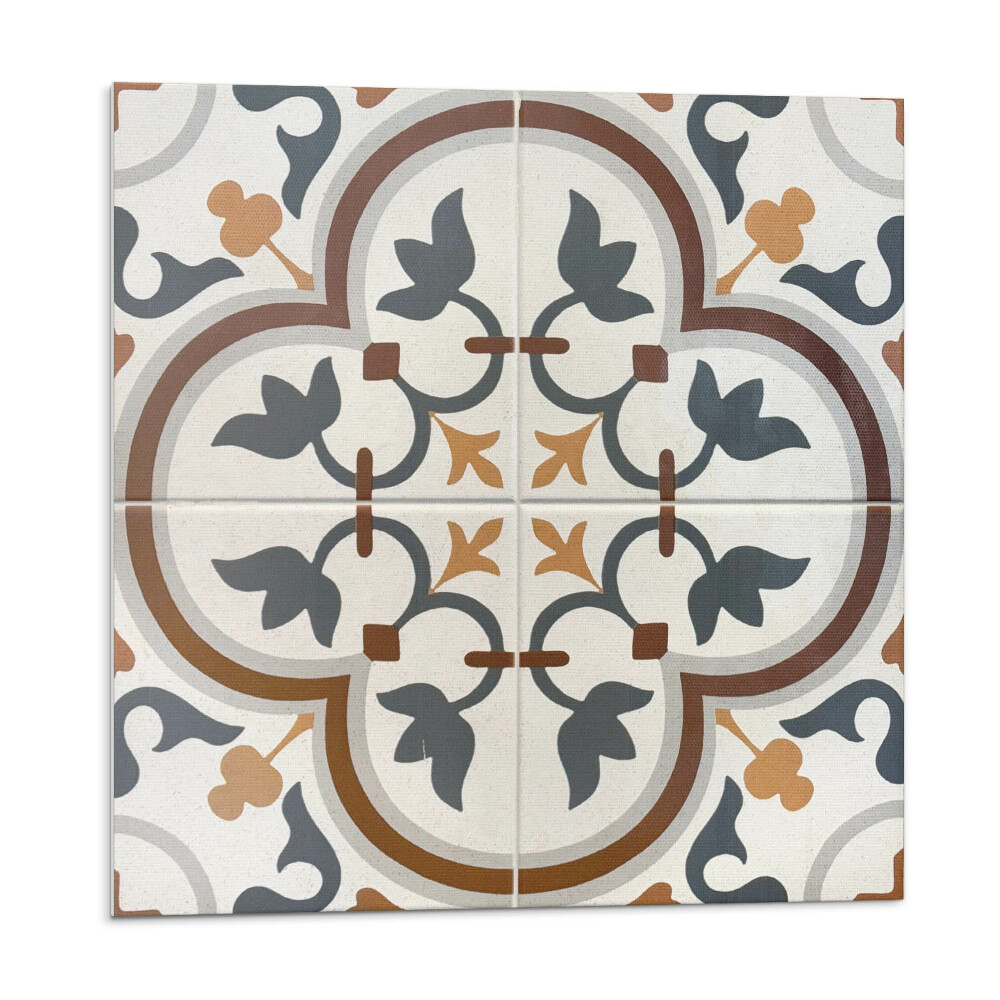 Nástenný panel pvc Kvetinový vzor v kockovanom vzore