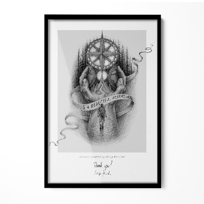 Klasický čierny fotorámček 40x60