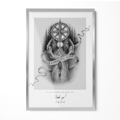 Strieborný fotorámček na obrázok 40x60 cm