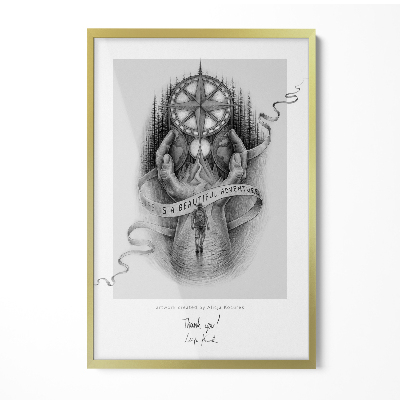 Elegantný zlatý fotorámček na stenu 20x30