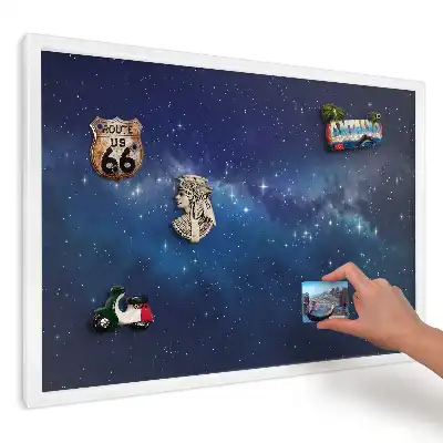 Magnetická tabuľa na stenu s potlačou Kozmická modrá obloha