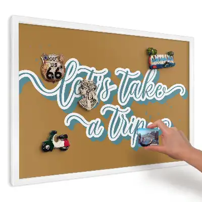 Magnetická tabuľa Veselá béžová typografia