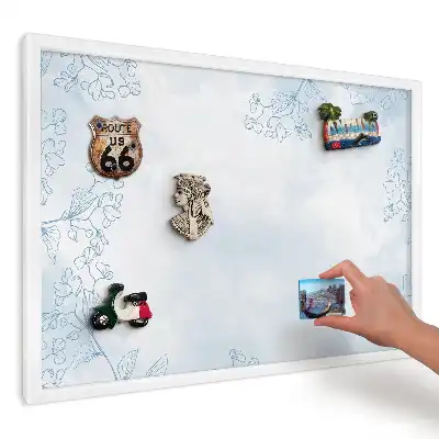 Magnetická tabuľa na stenu s potlačou Pastelový kvetinový aranžmán