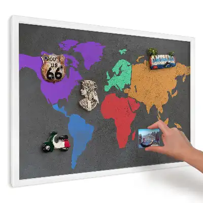 Magnetická tabuľa Farebná mapa na tme