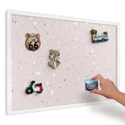Magnetická tabuľa na stenu s potlačou jemný terazzový vzor