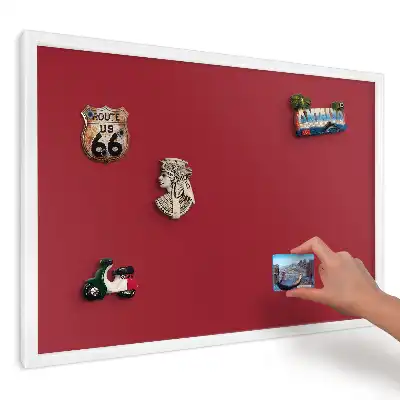 Magnetická tabule na magnetky v bordovom minimalistickom štýle