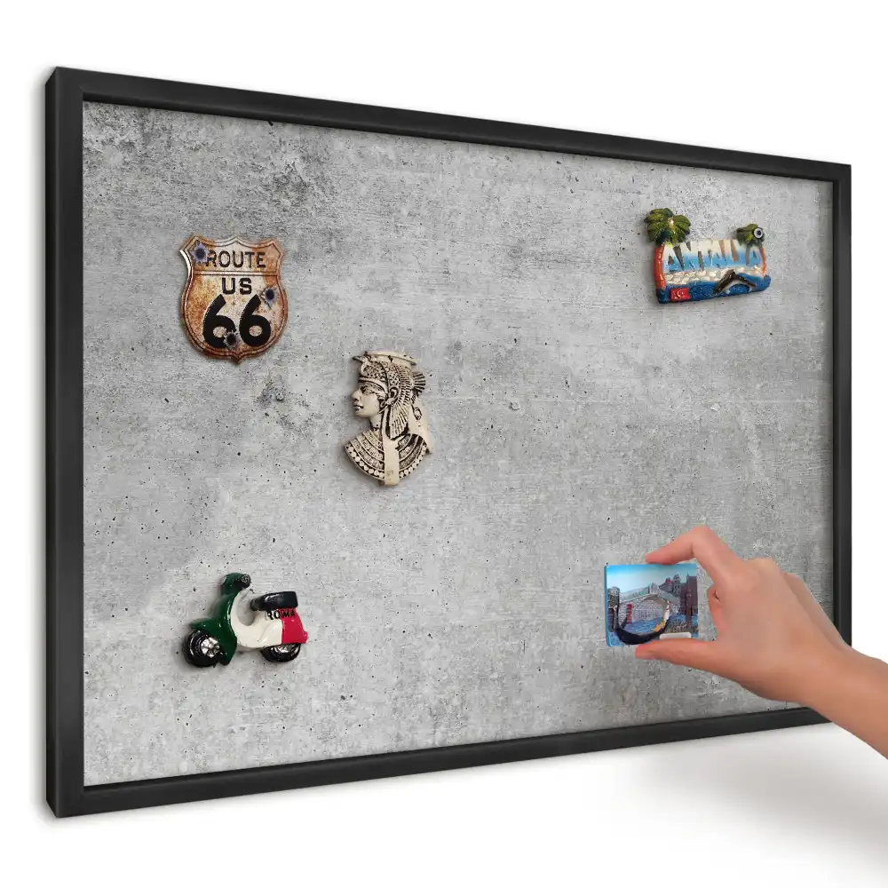 Magnetická dekoračná tabuľa na stenu vo farbe svetlosivý betón
