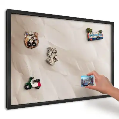 Magnetická dekoračná tabuľa na stenu Elegancia krémových pierok