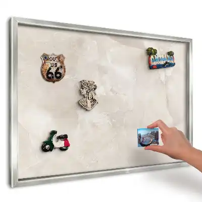 Magnetická tabuľa na suveníry Elegantný béžový mramor