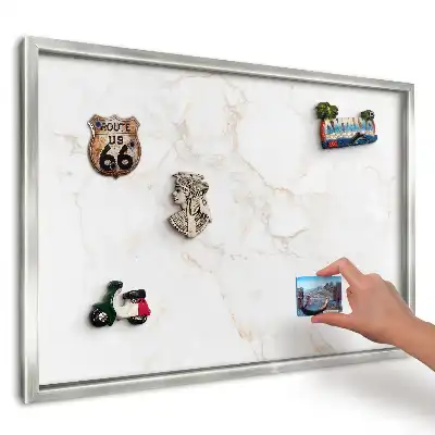 Magnetická tabuľa na suveníry Harmonický svetlý mramor