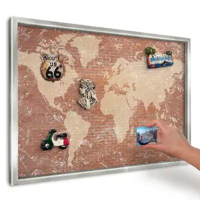 Magnetická tabuľa na suveníry Priemyselná mapa na tehle