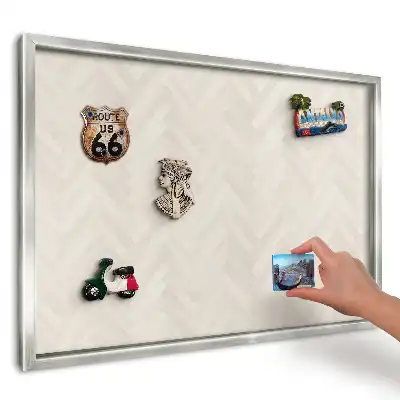 Magnetická tabuľa na suveníry z ciest Jasná s elegantným vzorom rybia kosť