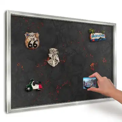 Magnetická tabuľa na suveníry Láva na čiernom povrchu
