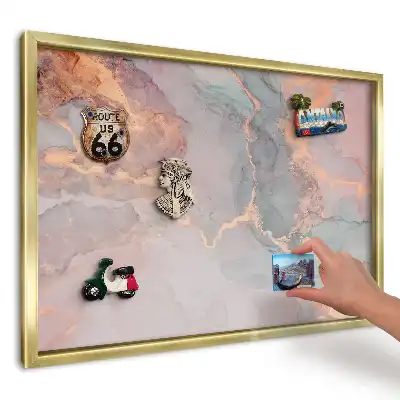 Magnetická tabuľa na suveníry z ciest Pastelová elegancia