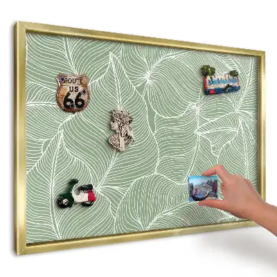 Magnetická tabuľa s motívom zeleného listu