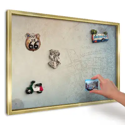 Magnetická tabuľa na suveníry tlmená mapa mesta