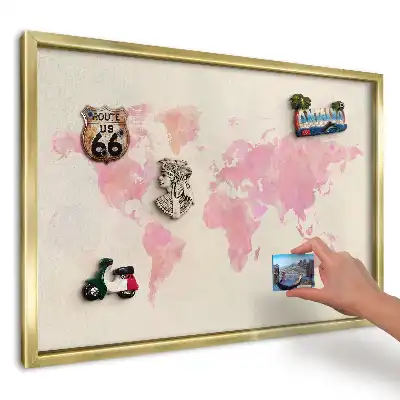 Magnetická tabuľa Harmonická akvarelová mapa