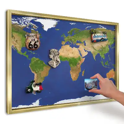 Magnetická tabuľa na cestovateľské suveníry Mapa modrého oceánu