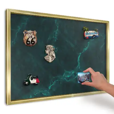 Magnetická tabuľa na suveníry Tmavozelený mramor