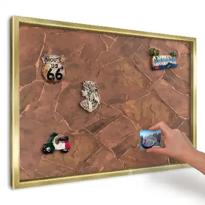 Magnetická tabuľa s motívom hnedých kamenných dosiek