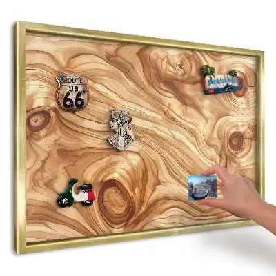 Magnetická tabuľa na suveníry z ciest z teplého organického dreva