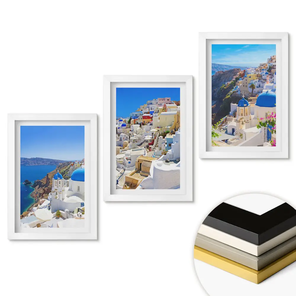 Sada obrazov na stenu Malebné výhľady na Santorini na slnku