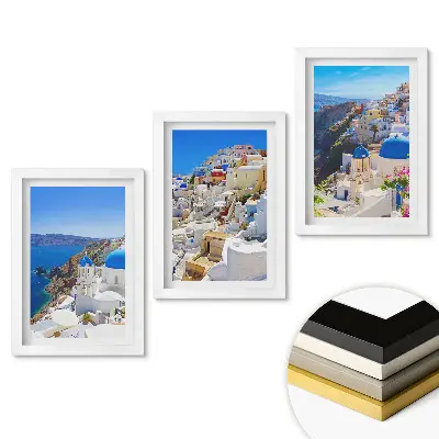 Sada obrazov na stenu Malebné výhľady na Santorini na slnku