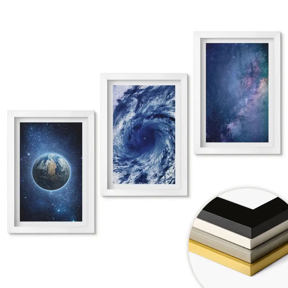Set obrazov na stenu Vesmír, hurikán a galaxia v obrazoch