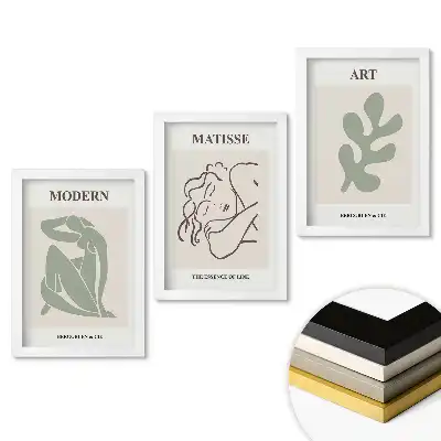 Set obrazov na stenu Štýlová grafika inšpirovaná moderným umením