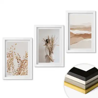 Set obrazov na stenu Prirodzená krása v minimalistickom štýle