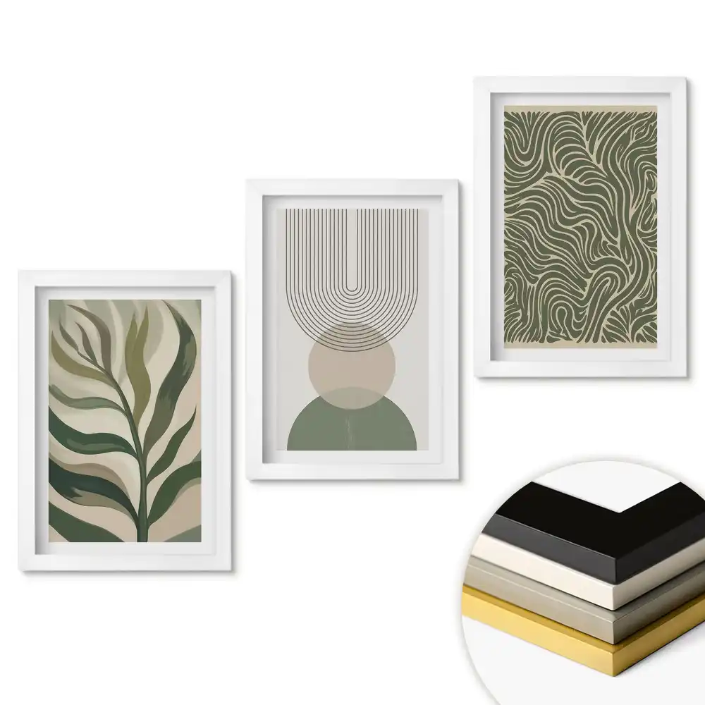 Set obrazov na stenu Inšpirácie rastlinami v minimalistickom štýle
