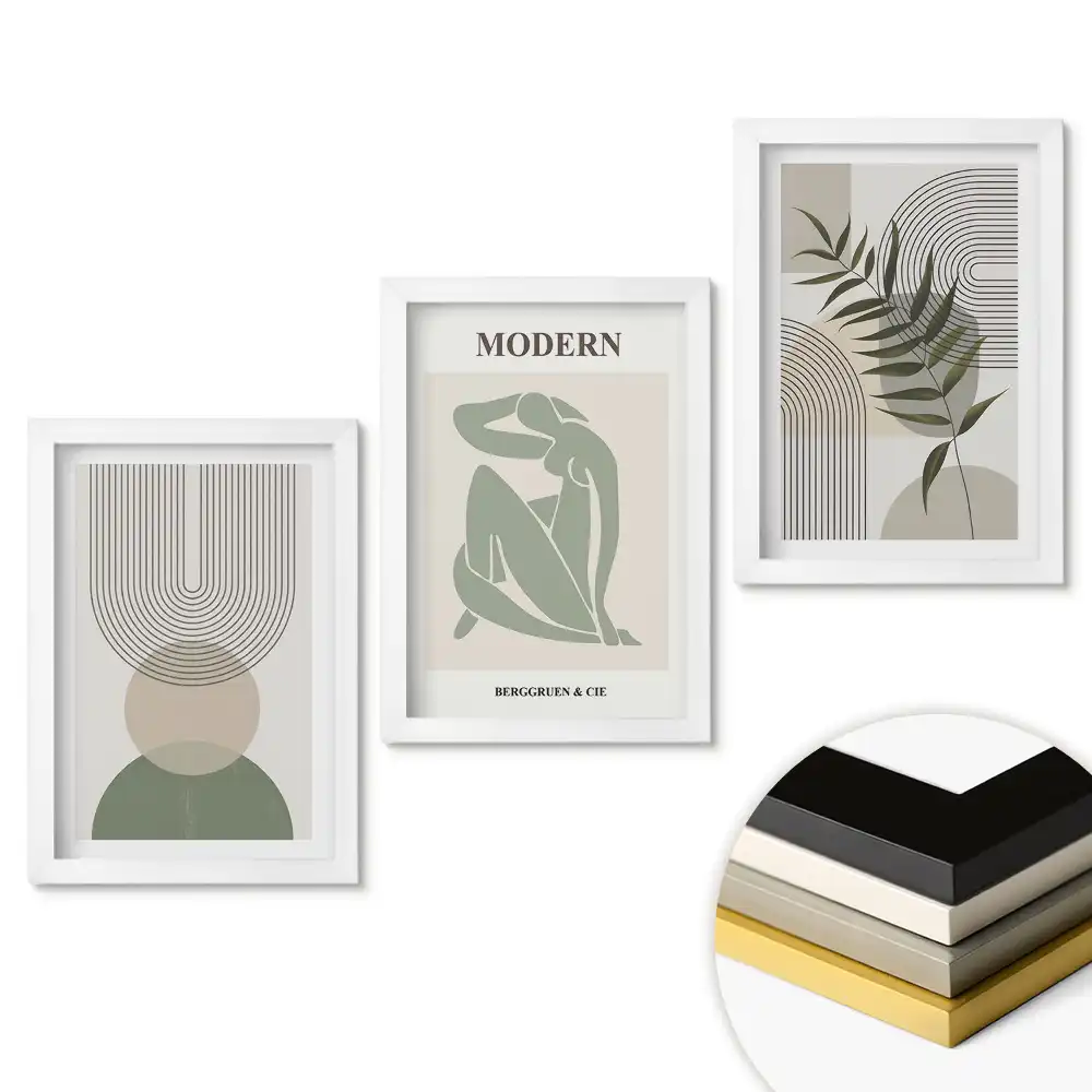 Set obrazov na stenu Moderné formy a prírodné motívy