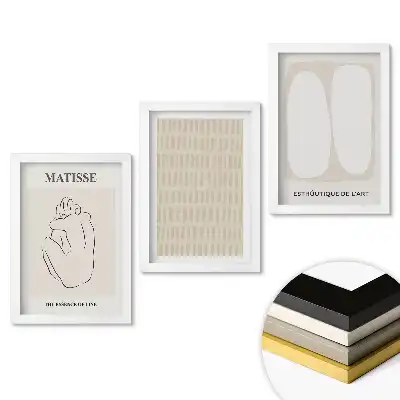Set obrazov na stenu Minimalistická grafika inšpirovaná umením