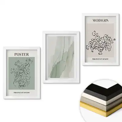Set obrazov na stenu Minimalistická grafika pre moderný interiér