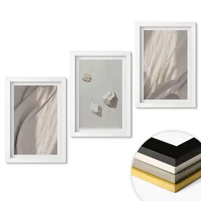 Set obrazov na stenu Minimalistické kompozície s prírodnými prvkami