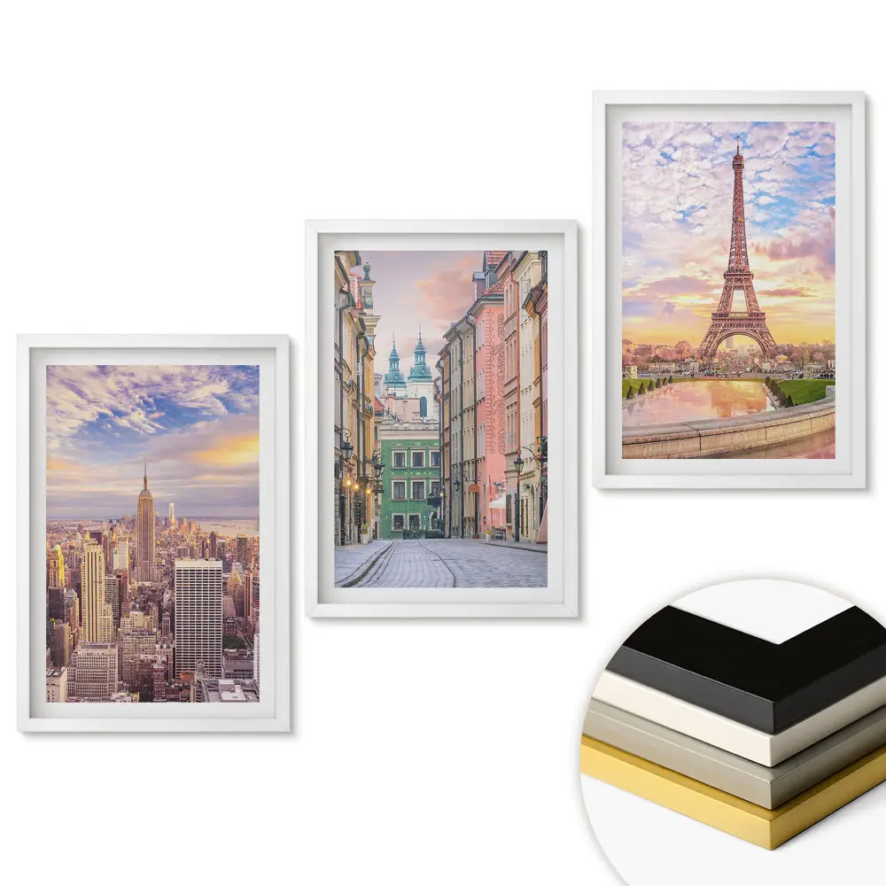 Triptych v ráme Ikonické mestá s malebnými výhľadmi