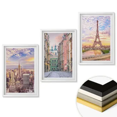 Triptych v ráme Ikonické mestá s malebnými výhľadmi