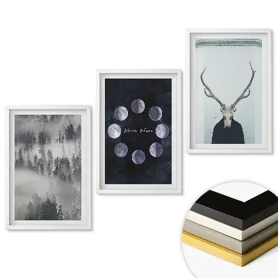 Triptych v ráme Mágia prírody a tajomné symboly